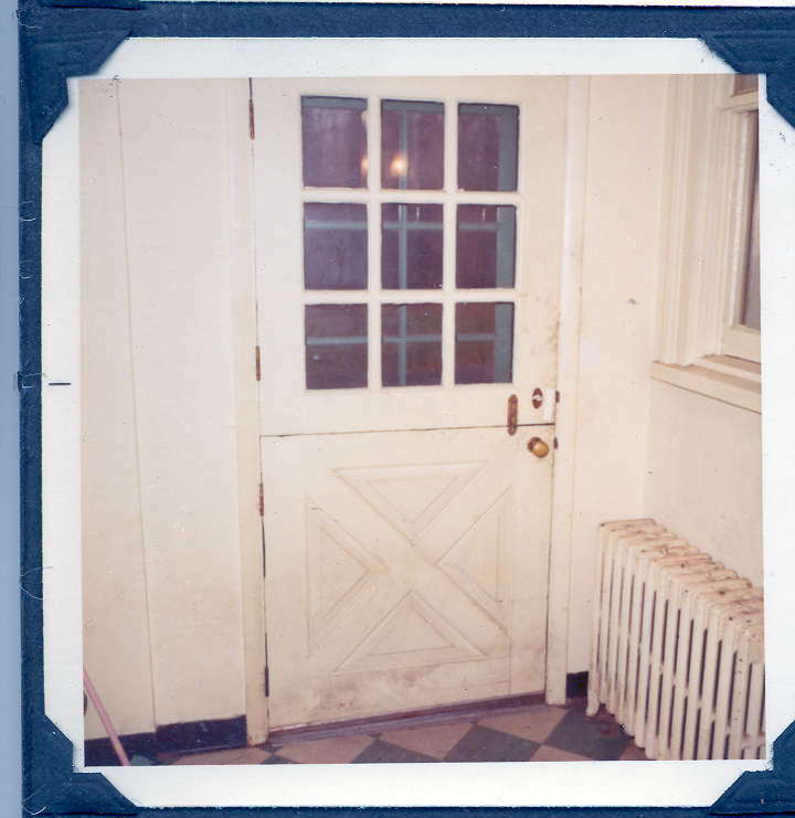 The back door where the children entered the house.