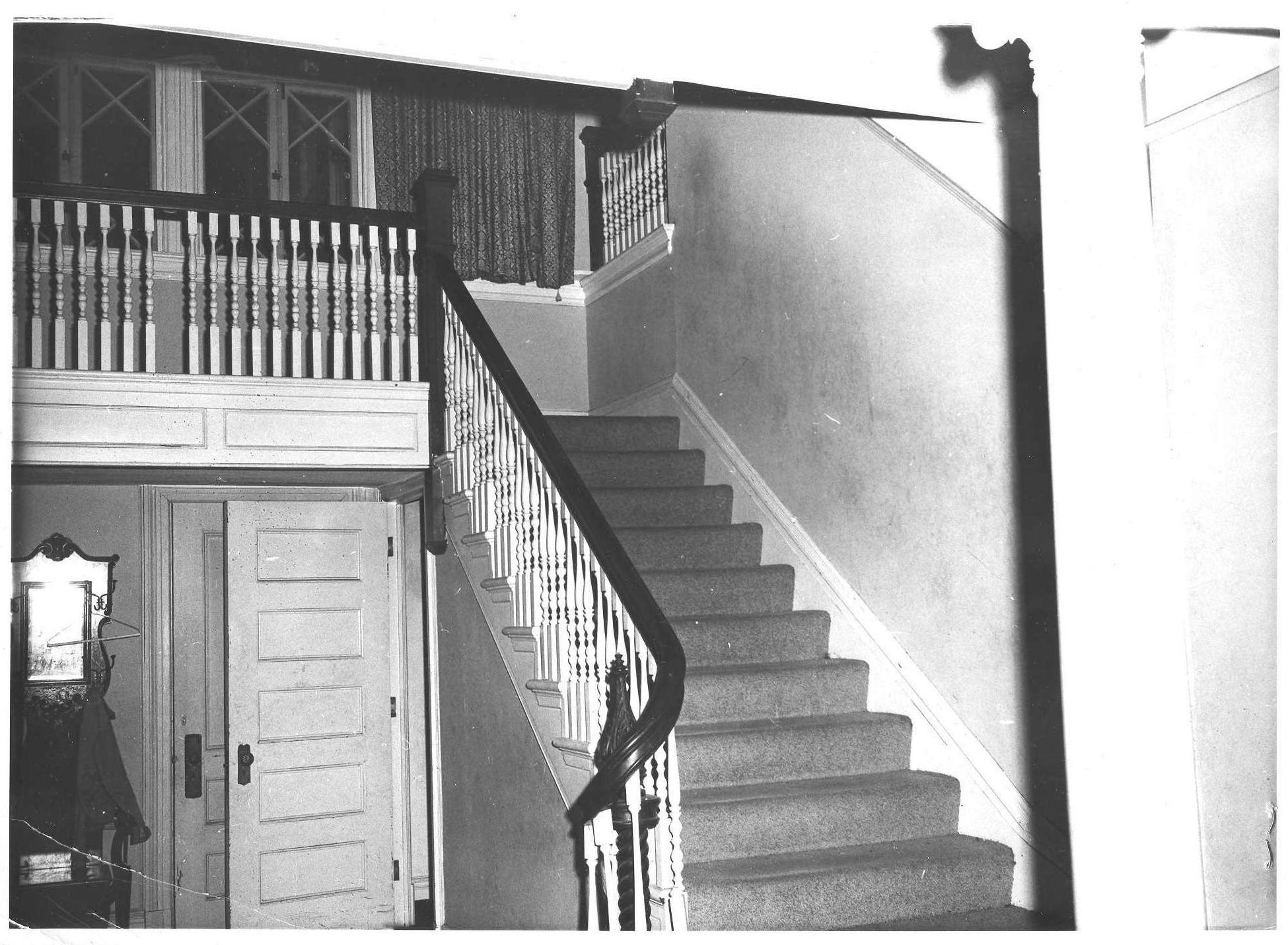 The List mansion main hall, with a stairway to second and third floors.