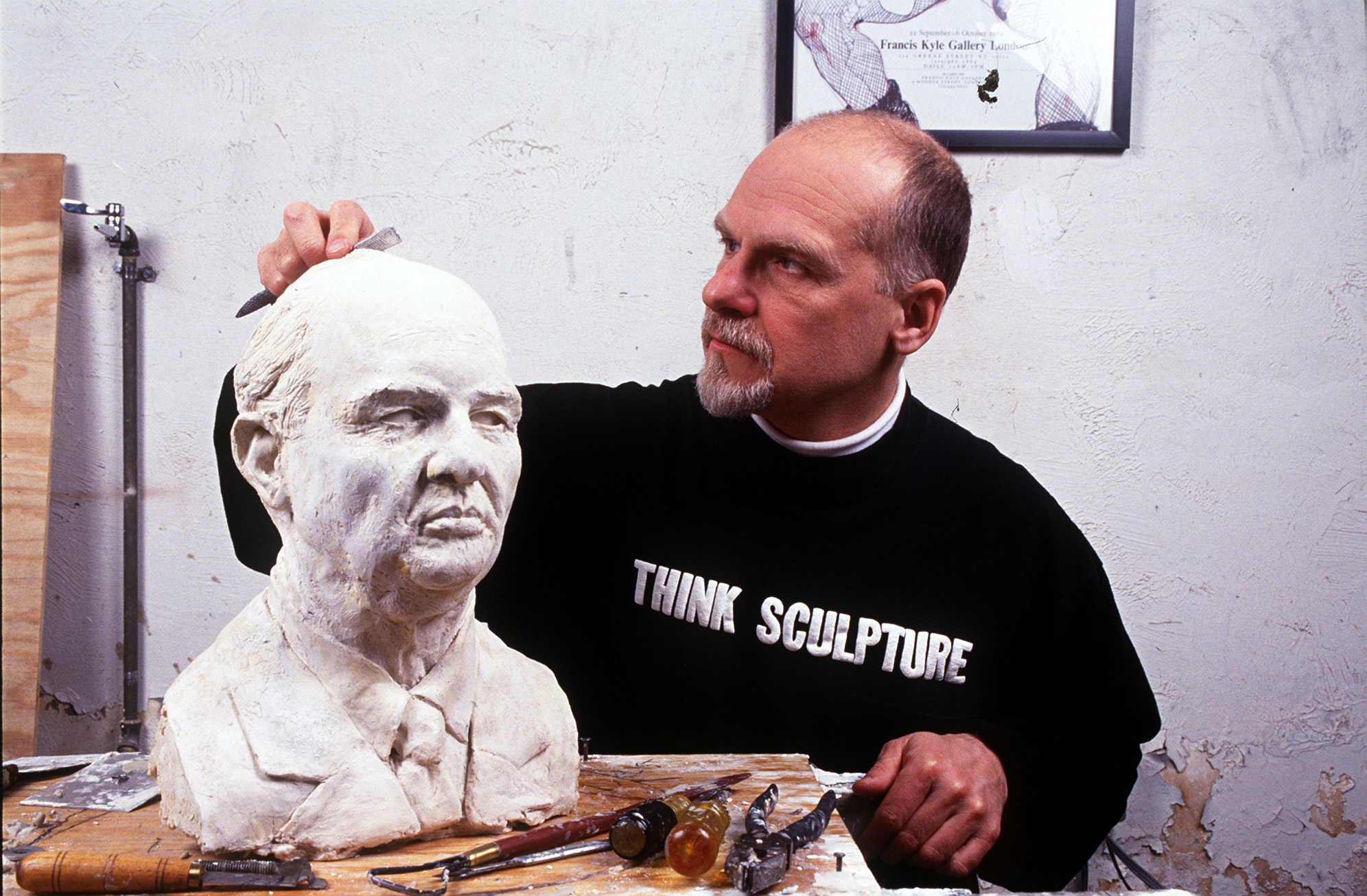 Frank Bender with the bust of John List