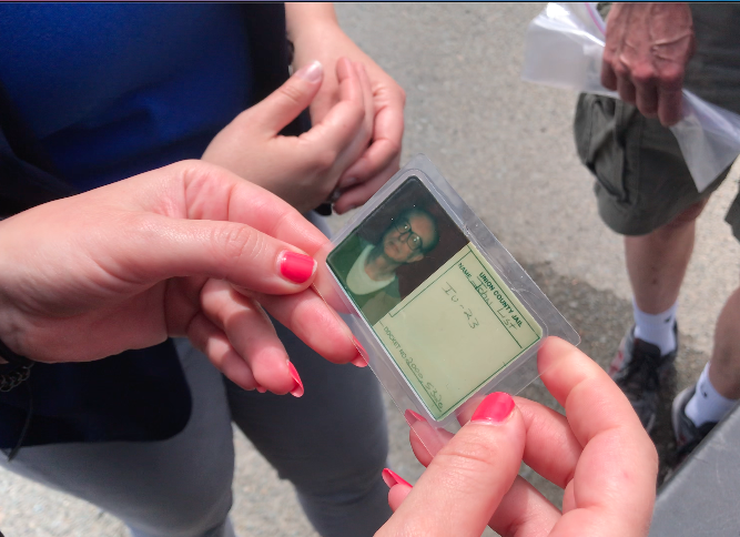 Reporter Jess Remo holds John List\'s old jail ID, which he sent to an old friend in Virginia (Andre Malok _ NJ Advance Media)